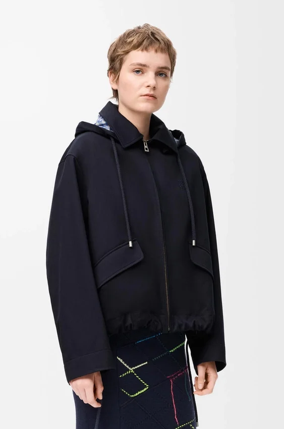 Hooded Parka in Cotton and Silk Hooded Parka in Cotton and Silk