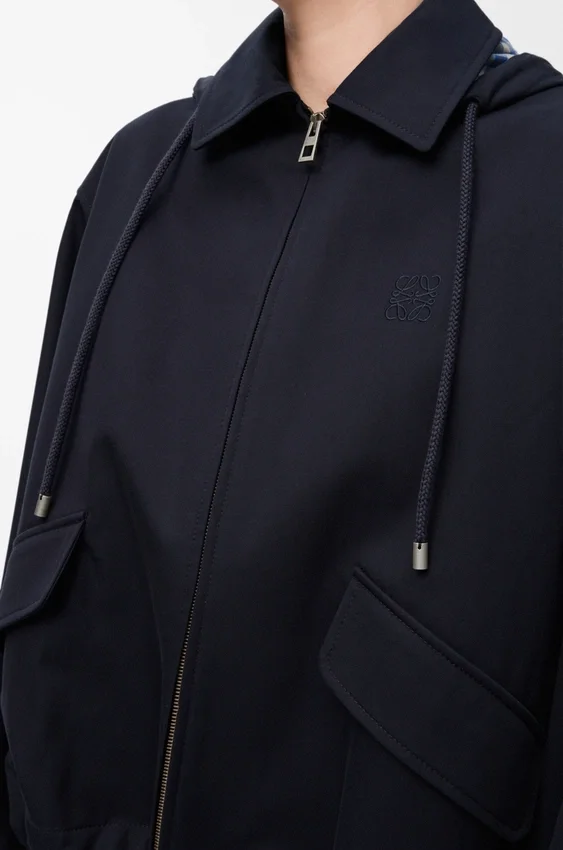 Hooded Parka in Cotton and Silk Hooded Parka in Cotton and Silk