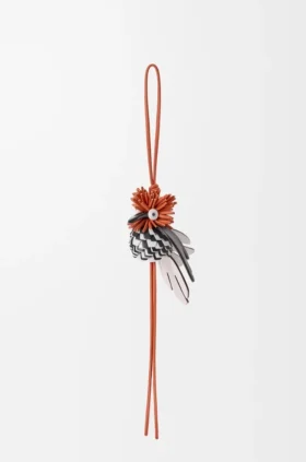 Hoopoe Bird Charm in Classic Calfskin