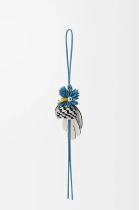 Hoopoe Bird Charm in Classic Calfskin