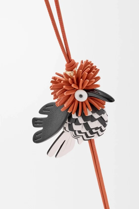 Hoopoe Bird Charm in Classic Calfskin Hoopoe Bird Charm in Classic Calfskin