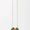 Knight Cat Clutch in Metal and Nappa Lambskin