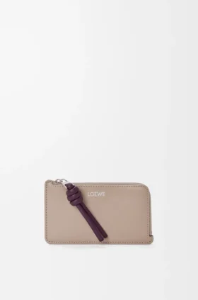 Knot Coin Cardholder in Shiny Nappa Calfskin