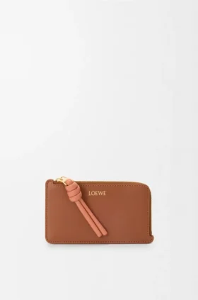 Knot Coin Cardholder in Shiny Nappa Calfskin