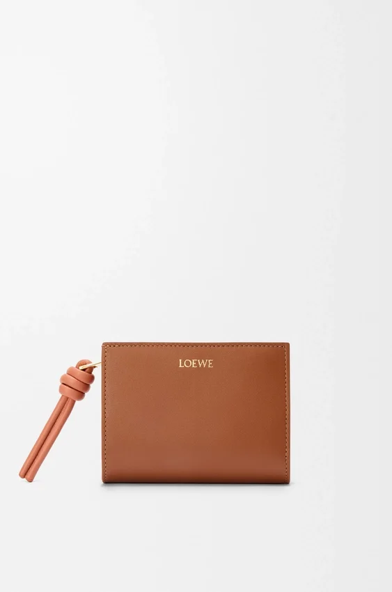 Knot Compact Wallet in Shiny Nappa Calfskin Knot Compact Wallet in Shiny Nappa Calfskin
