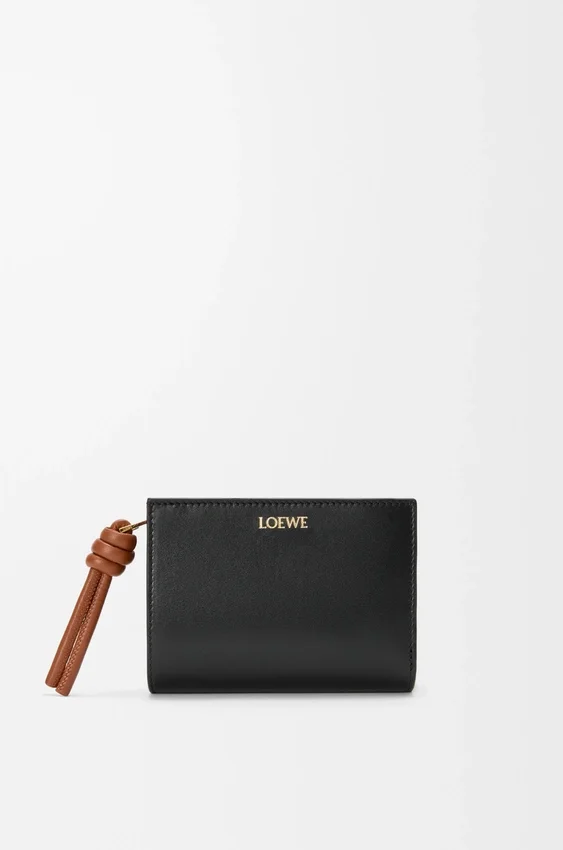 Knot Compact Wallet in Shiny Nappa Calfskin Knot Compact Wallet in Shiny Nappa Calfskin