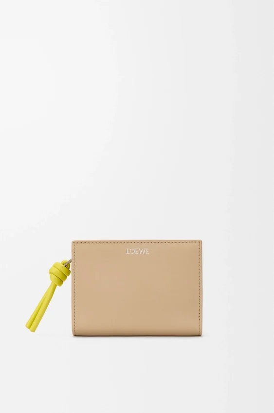 Knot Compact Wallet in Shiny Nappa Calfskin Knot Compact Wallet in Shiny Nappa Calfskin