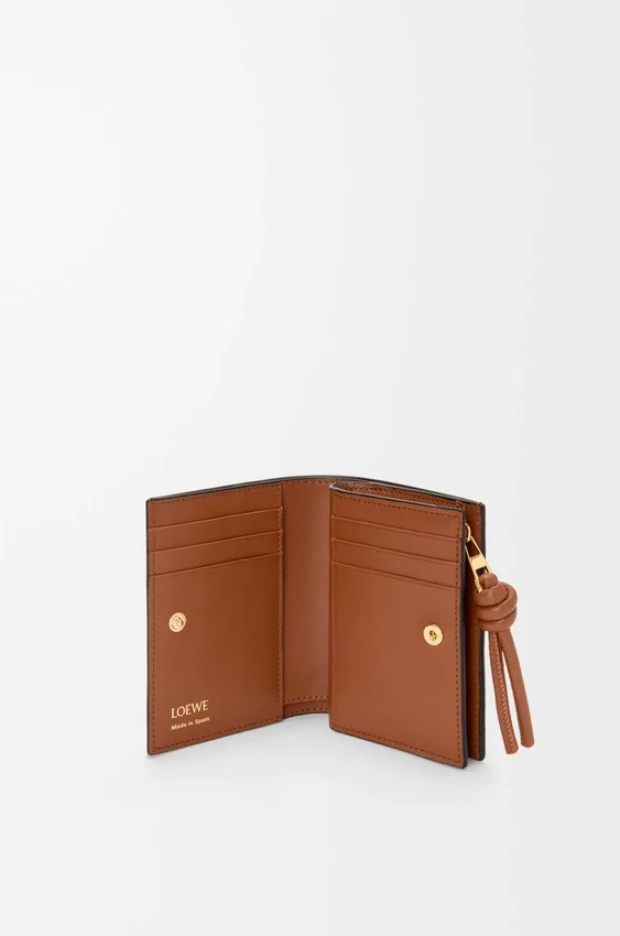 Knot Compact Wallet in Shiny Nappa Calfskin Knot Compact Wallet in Shiny Nappa Calfskin