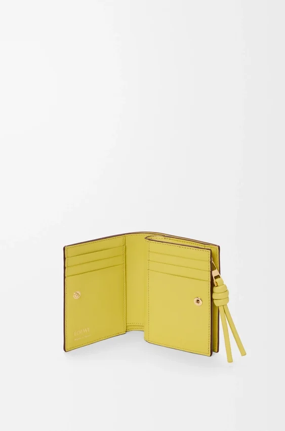 Knot Compact Wallet in Shiny Nappa Calfskin Knot Compact Wallet in Shiny Nappa Calfskin