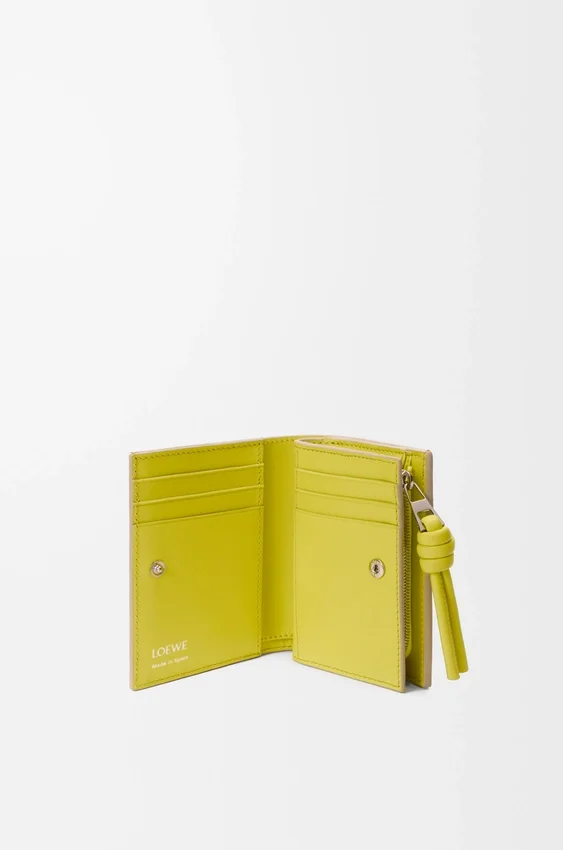 Knot Compact Wallet in Shiny Nappa Calfskin Knot Compact Wallet in Shiny Nappa Calfskin