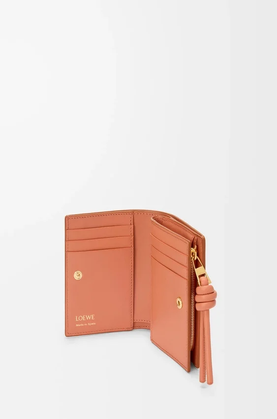 Knot Compact Wallet in Shiny Nappa Calfskin Knot Compact Wallet in Shiny Nappa Calfskin