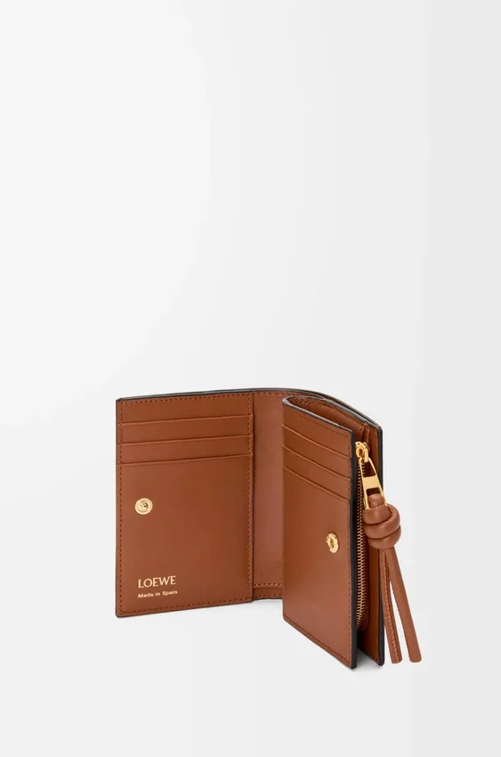 Knot Compact Wallet in Shiny Nappa Calfskin Knot Compact Wallet in Shiny Nappa Calfskin