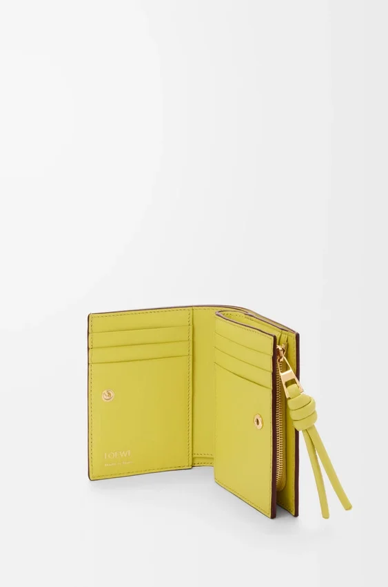 Knot Compact Wallet in Shiny Nappa Calfskin Knot Compact Wallet in Shiny Nappa Calfskin