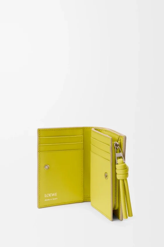 Knot Compact Wallet in Shiny Nappa Calfskin Knot Compact Wallet in Shiny Nappa Calfskin