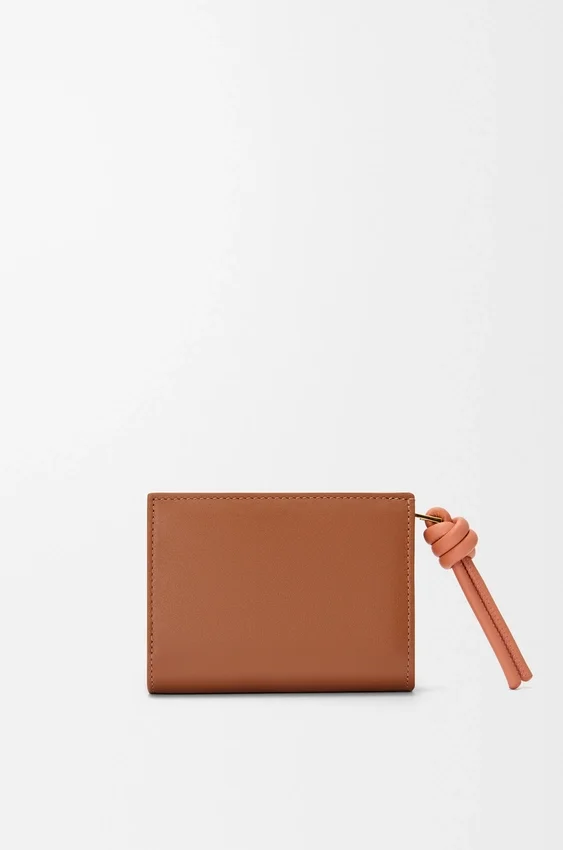 Knot Compact Wallet in Shiny Nappa Calfskin Knot Compact Wallet in Shiny Nappa Calfskin