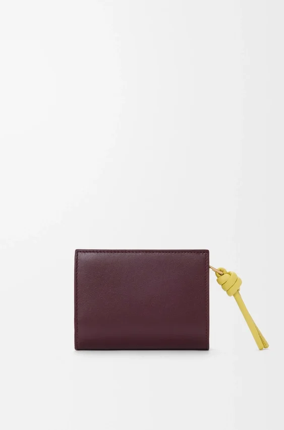 Knot Compact Wallet in Shiny Nappa Calfskin Knot Compact Wallet in Shiny Nappa Calfskin