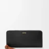 Knot Zip Around Wallet in Shiny Nappa Calfskin Knot Zip Around Wallet in Shiny Nappa Calfskin