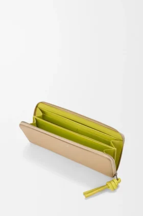 Knot Zip Around Wallet in Shiny Nappa Calfskin