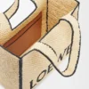 Large Loewe Font Tote in Raffia