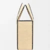 Large Loewe Font Tote in Raffia