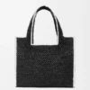 Large Loewe Font Tote in Raffia