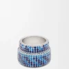 Large Pavé Ring in Sterling Silver and Crystals