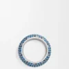 Large Pavé Ring in Sterling Silver and Crystals