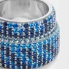 Large Pavé Ring in Sterling Silver and Crystals