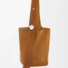 Large Pebble Bucket Bag in Suede Calfskin