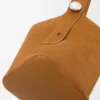 Large Pebble Bucket Bag in Suede Calfskin