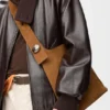 Large Pebble Bucket Bag in Suede Calfskin
