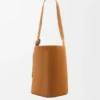 Large Pebble Bucket Bag in Suede Calfskin
