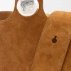 Large Pebble Bucket Bag in Suede Calfskin