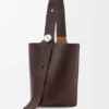 Large Pebble Bucket in Supple Grained Calfskin