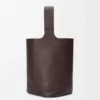 Large Pebble Bucket in Supple Grained Calfskin