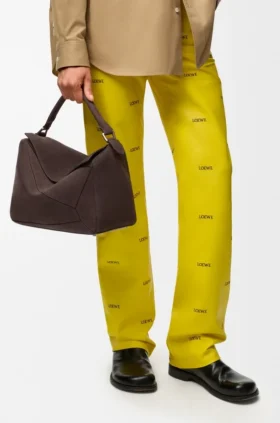Large Puzzle Bag in Grained Nubuck
