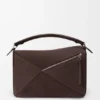 Large Puzzle Bag in Grained Nubuck