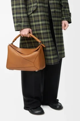 Large Puzzle Bag in Supple Grained Calfskin