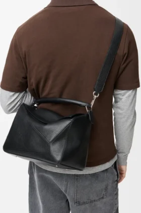 Large Puzzle Bag in Supple Grained Calfskin