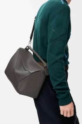 Large Puzzle Bag in Supple Grained Calfskin