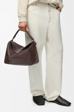 Large Puzzle Bag in Supple Grained Calfskin
