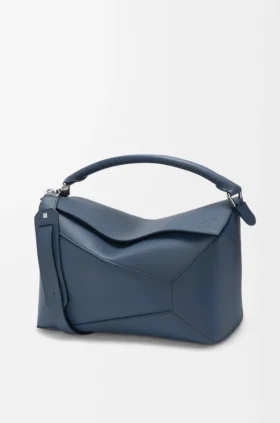 Large Puzzle Edge Bag in Classic Calfskin