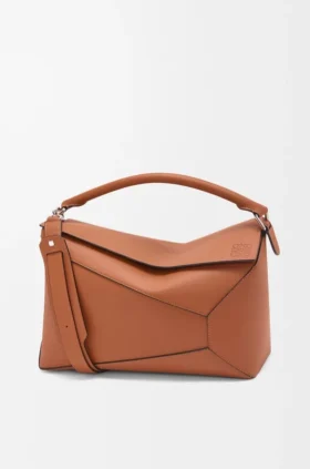 Large Puzzle Edge Bag in Classic Calfskin