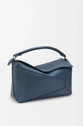 Large Puzzle Edge Bag in Classic Calfskin