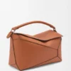 Large Puzzle Edge Bag in Classic Calfskin