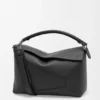Large Puzzle Edge Bag in Grained Calfskin
