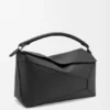 Large Puzzle Edge Bag in Grained Calfskin