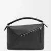 Large Puzzle Edge Bag in Grained Calfskin