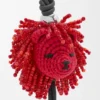 Lion Head Charm in Crochet and Calfskin Lion Head Charm in Crochet and Calfskin