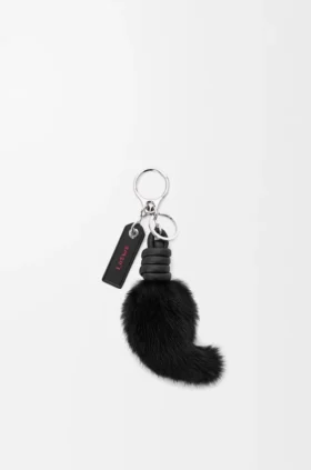 Lion Tail Charm in Mink and Calfskin